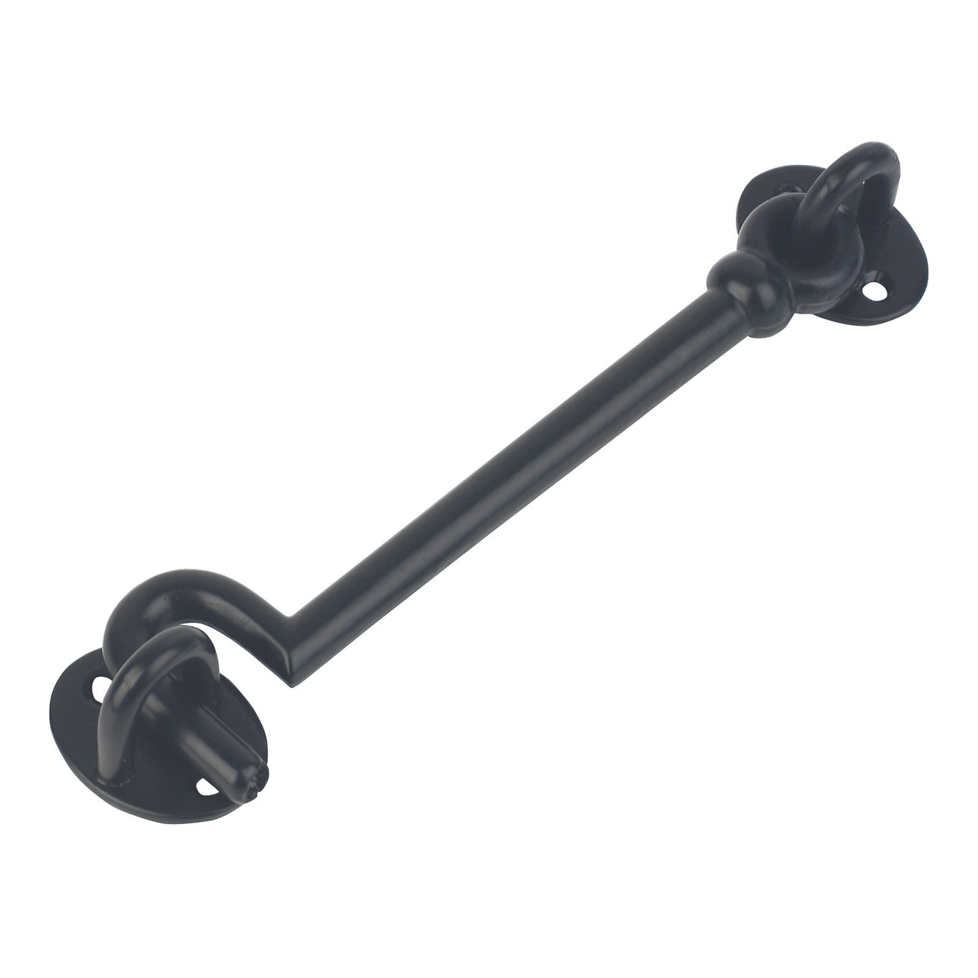 Traditional Black Cast Iron Cabin Hook and Eye Latch, Pack of 2, 4″ to 12″, product view 1