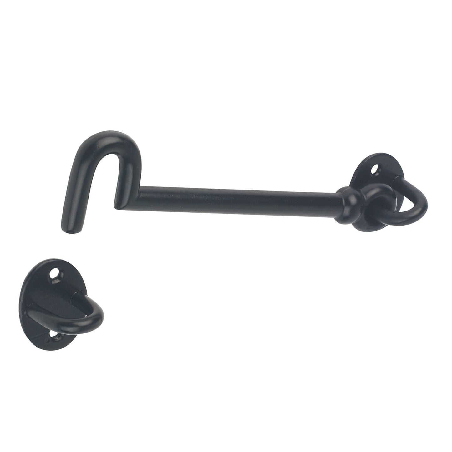 Traditional Black Cast Iron Cabin Hook and Eye Latch, Pack of 2, 4″ to 12″, product view 2
