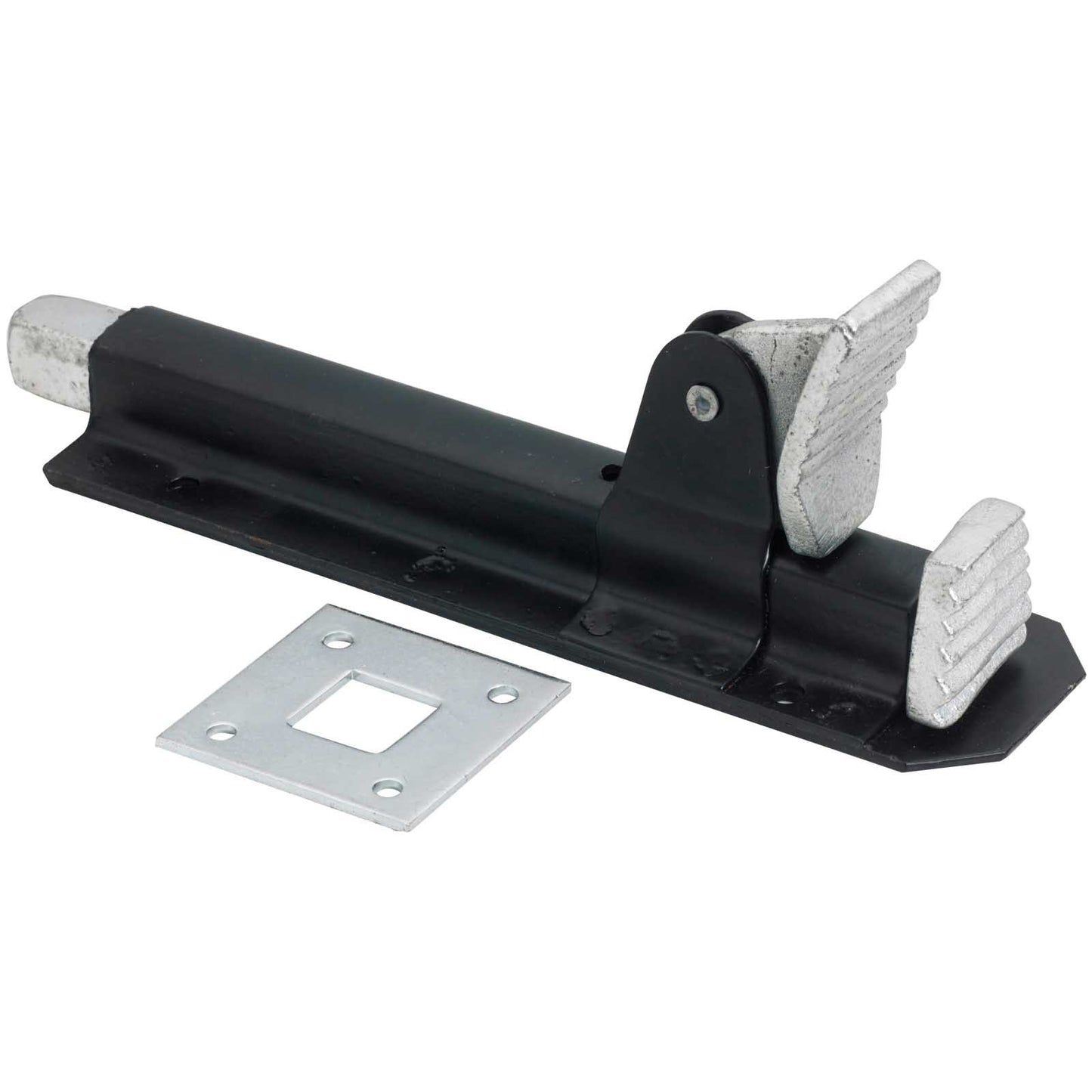8" Foot Operated Bolt Heavy Duty 200mm Stop Garage Gate Shed Door Zinc Black