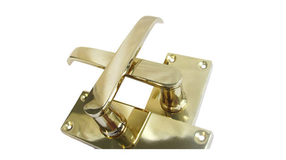 Door Handles Victorian Straight Lever Latch - Brass 120 x 40mm