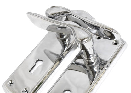 Poignées de porte à levier Stellar avec serrure interne - Chrome 170 mm x 50 mm