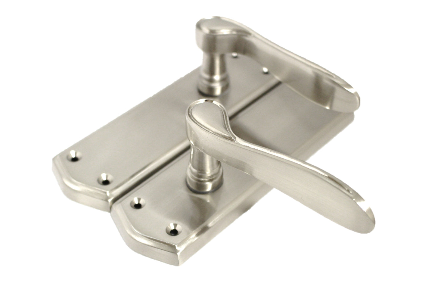 Door Handles Stellar Scroll Lever Internal Latch - Satin 170mm x 50mm