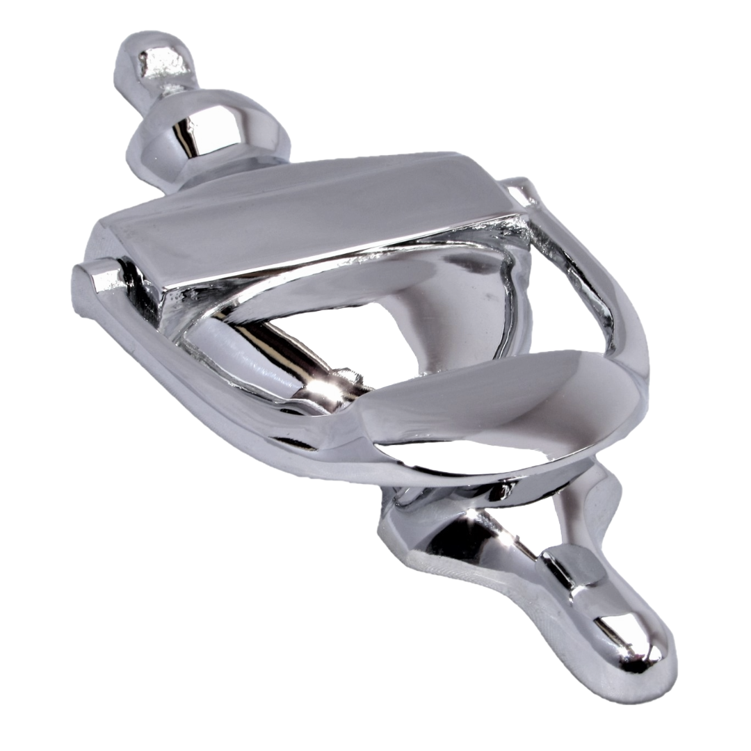 Heurtoir de porte victorien en laiton massif chromé de 15 cm, style urne, pour porte d'entrée victorienne
