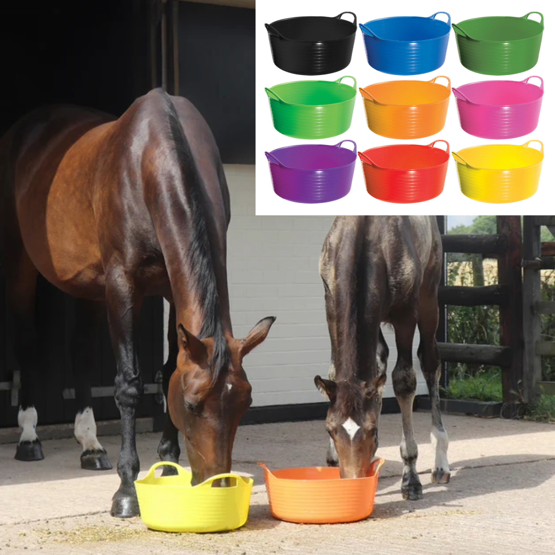 Perry Equestrian FLEXI FILL SHALLOW TUBS / TRUGS 15 Litre Capacity