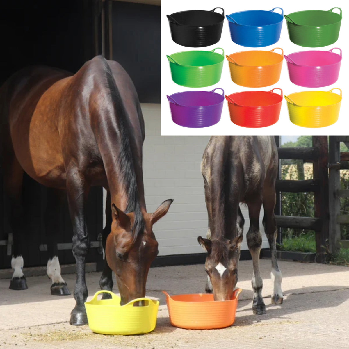 Marketplace JPG companion for Perry Equestrian Flexi Fill Shallow Tubs/Trugs 15 Litre Capacity