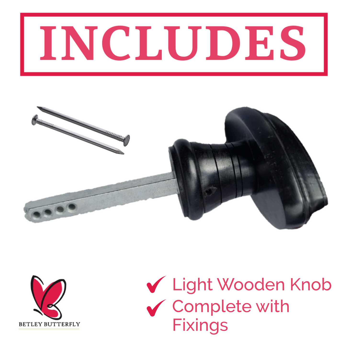 Black Wooden Mortice Door Knob Set, Oval Door Handles with Black Finish