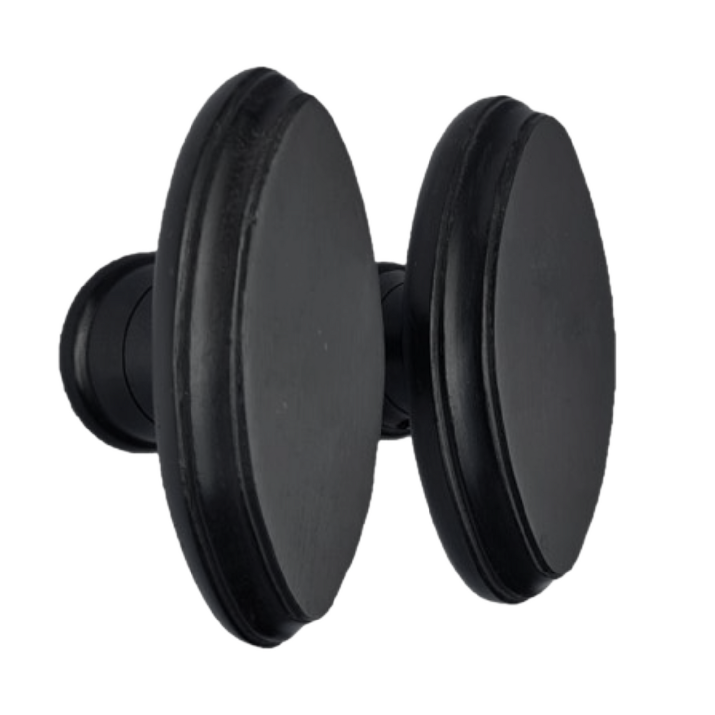 Black Wooden Mortice Door Knob Set, Oval Door Handles with Black Finish