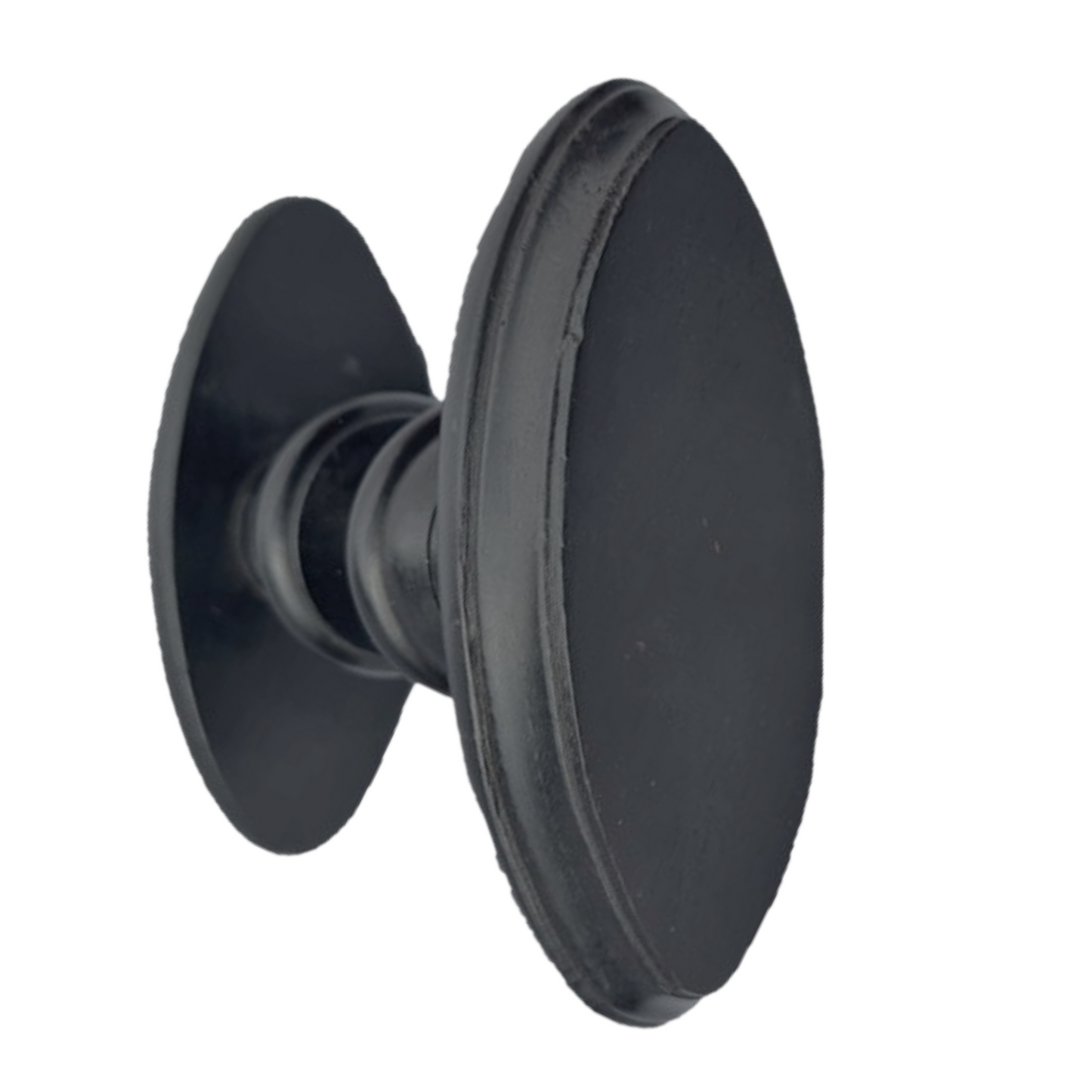 Black Wooden Mortice Door Knob Set, Oval Door Handles with Black Finish