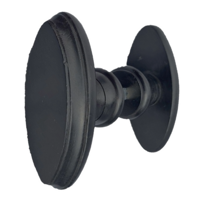 Black Wooden Mortice Door Knob Set, Oval Door Handles with Black Finish