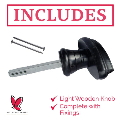 Marketplace JPG companion for Black Wooden Mortice Door Knob Set, Oval Door Handles