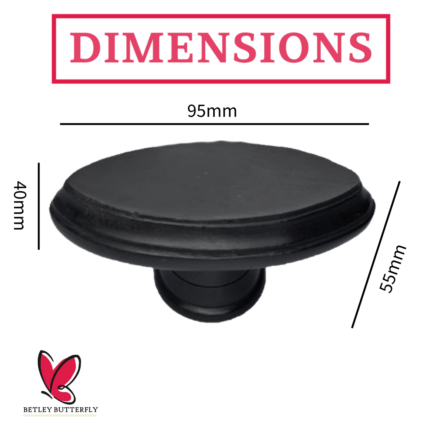 Black Wooden Mortice Door Knob Set, Oval Door Handles with Black Finish