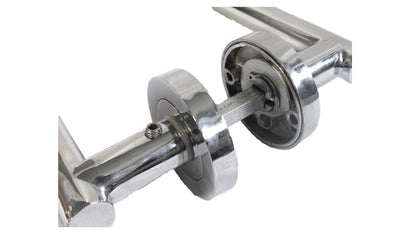 T Bar ROUND ROSE MODERN Door Handle - TUBULAR LATCH Chrome Door Pack