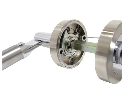 Modern Heavy Duty Serozzetta  style Door lever Handle On Rose chrome satin