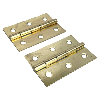 CHARNIÈRES À BOUT 75 mm (3 po) - Charnières de porte plaquées laiton - tailles de paquets multiples