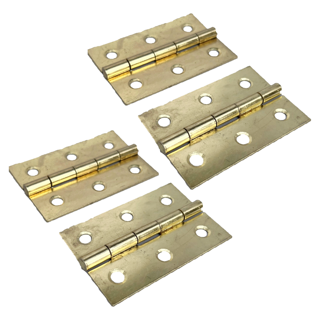 CHARNIÈRES À BOUT 75 mm (3 po) - Charnières de porte plaquées laiton - tailles de paquets multiples