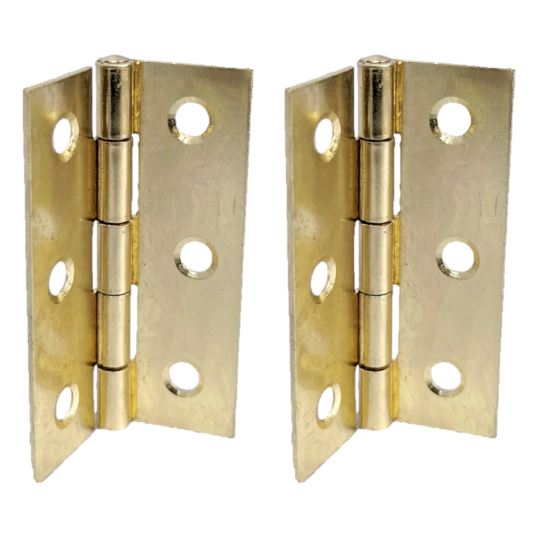 CHARNIÈRES À BOUT 75 mm (3 po) - Charnières de porte plaquées laiton - tailles de paquets multiples