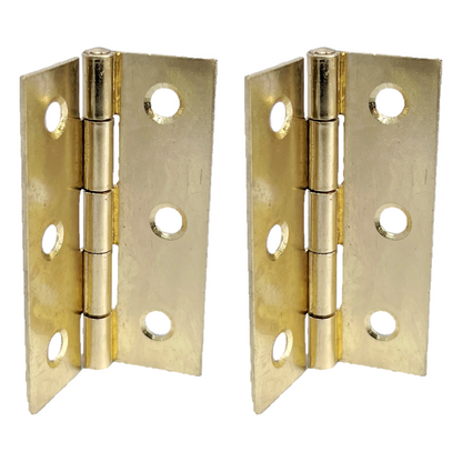 CHARNIÈRES À BOUT 75 mm (3 po) - Charnières de porte plaquées laiton - tailles de paquets multiples