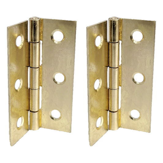 CHARNIÈRES À BOUT 75 mm (3 po) - Charnières de porte plaquées laiton - tailles de paquets multiples