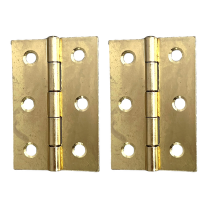 CHARNIÈRES À BOUT 75 mm (3 po) - Charnières de porte plaquées laiton - tailles de paquets multiples