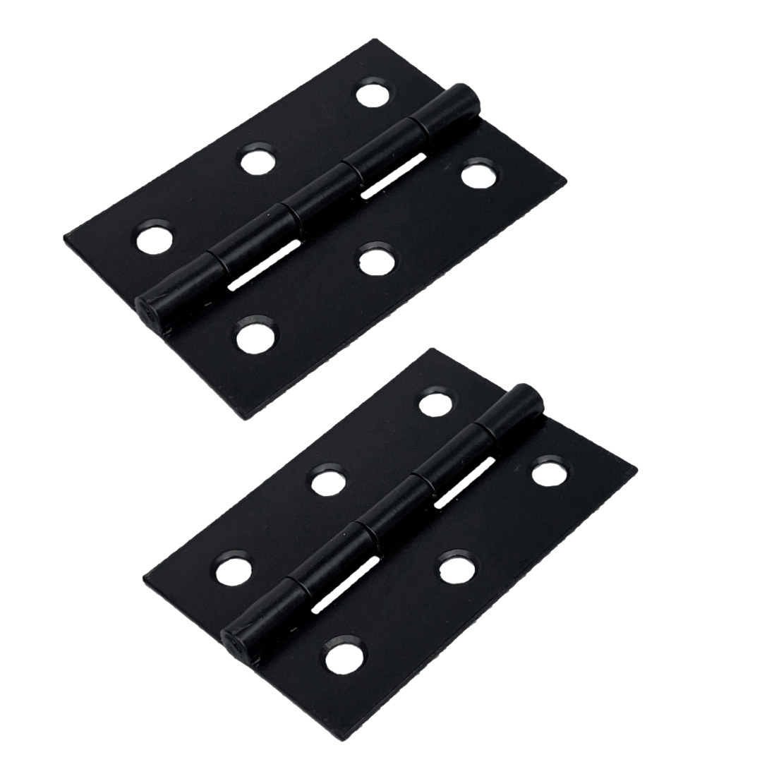 Charnières de porte noires mates de 75 mm (3 po) - Pack multiple