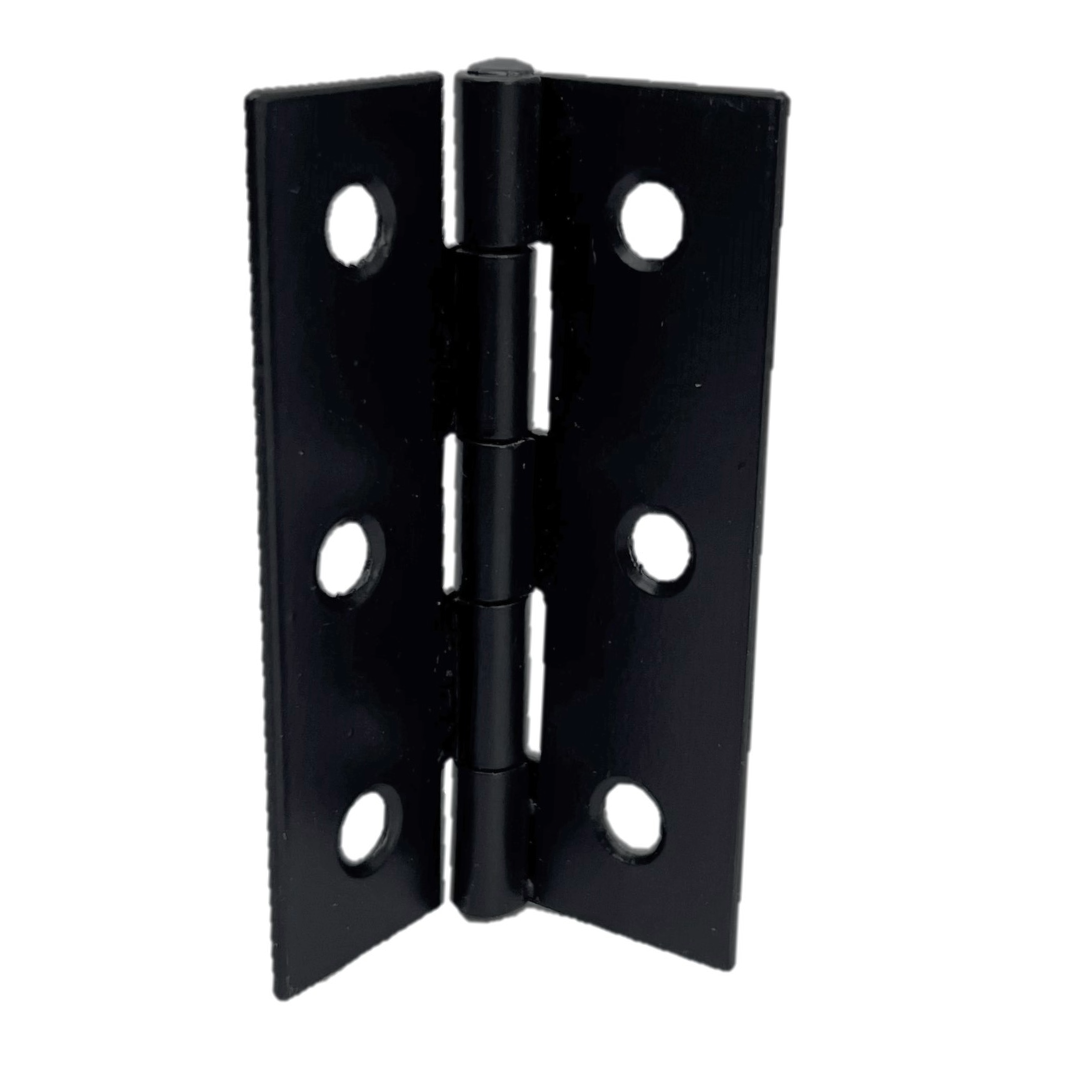 Charnières de porte noires mates de 75 mm (3 po) - Pack multiple