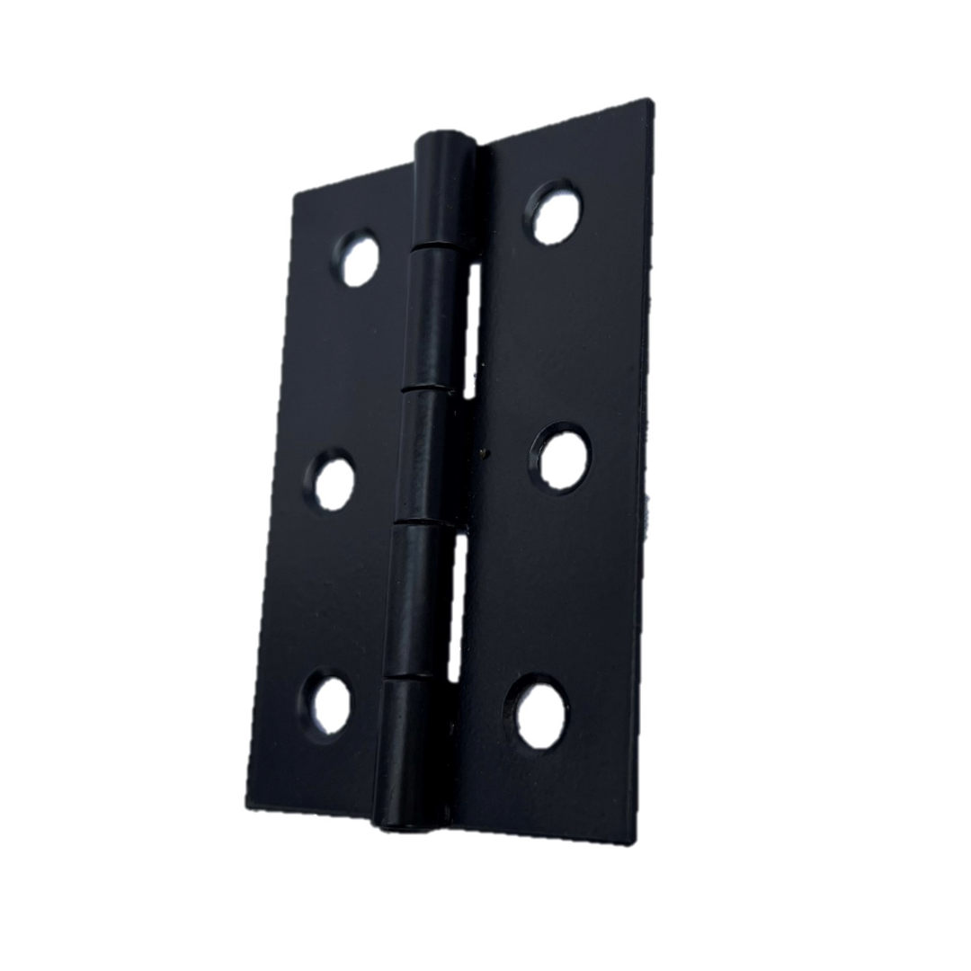 Charnières de porte noires mates de 75 mm (3 po) - Pack multiple