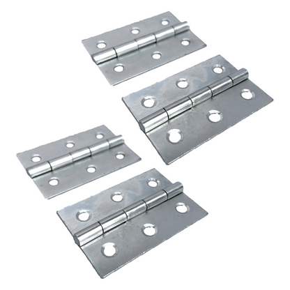 Charnières de porte nickelées de 75 mm (3 po) - Pack multiple
