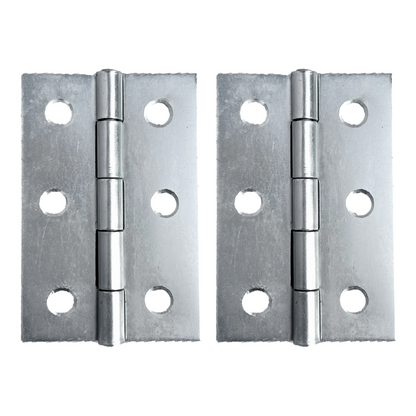 Charnières de porte nickelées de 75 mm (3 po) - Pack multiple