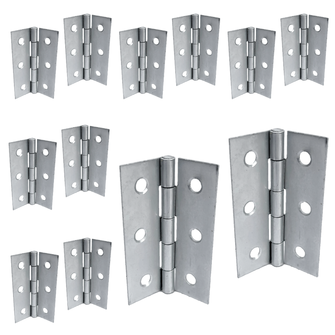 Charnières de porte nickelées de 75 mm (3 po) - Pack multiple