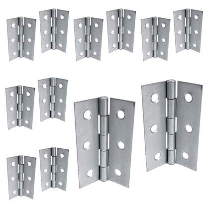 Charnières de porte nickelées de 75 mm (3 po) - Pack multiple
