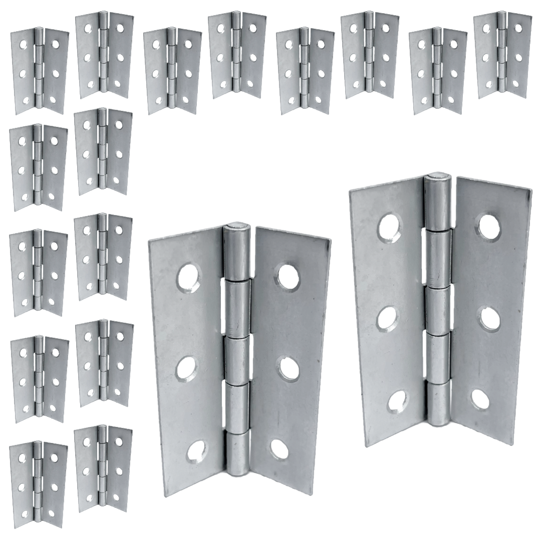 Charnières de porte nickelées de 75 mm (3 po) - Pack multiple