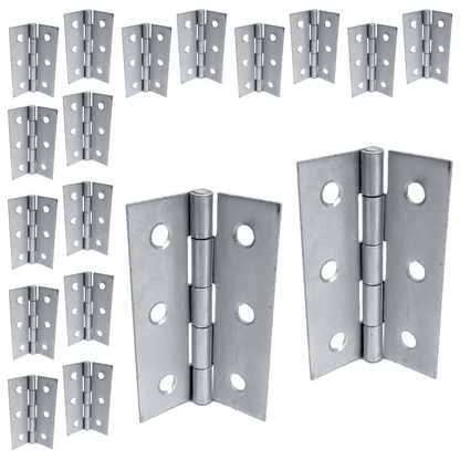 Charnières de porte nickelées de 75 mm (3 po) - Pack multiple