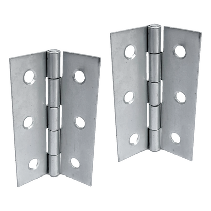 Charnières de porte nickelées de 75 mm (3 po) - Pack multiple