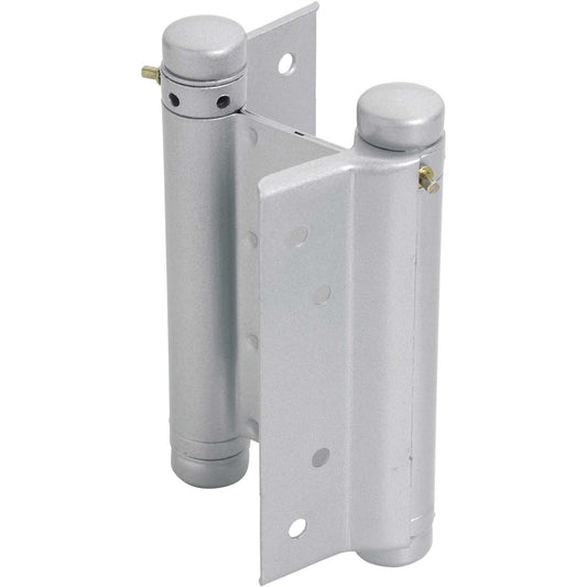 Spring Door Hinges Double Action + Fittings 75 100 125 150mm Silver Laq Swing