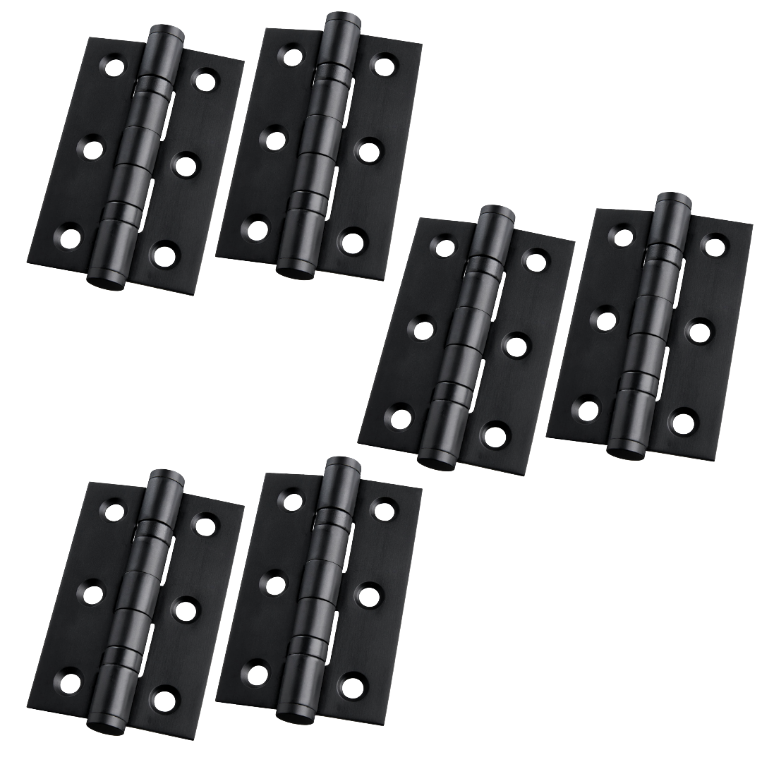 Charnières de porte nickelées de 75 mm (3 po) - Pack multiple