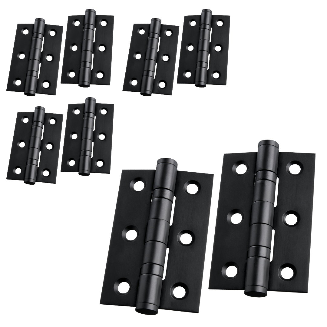 Charnières de porte nickelées de 75 mm (3 po) - Pack multiple