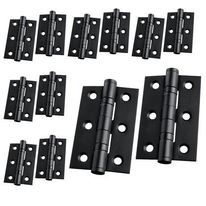 Charnières de porte nickelées de 75 mm (3 po) - Pack multiple