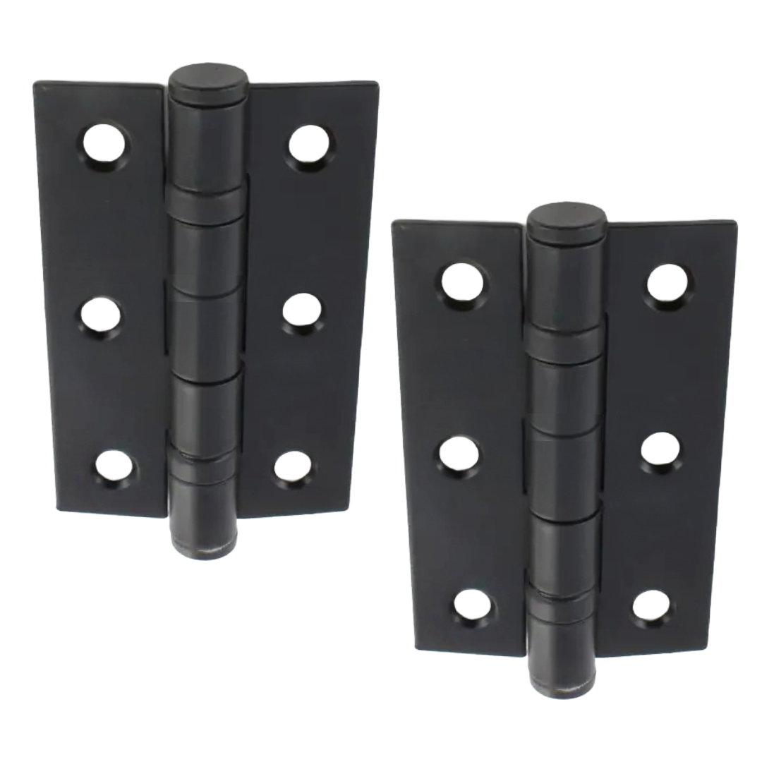 Charnières de porte nickelées de 75 mm (3 po) - Pack multiple