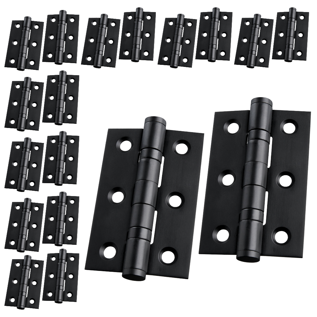 Charnières de porte nickelées de 75 mm (3 po) - Pack multiple