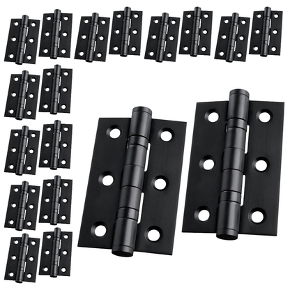Charnières de porte nickelées de 75 mm (3 po) - Pack multiple