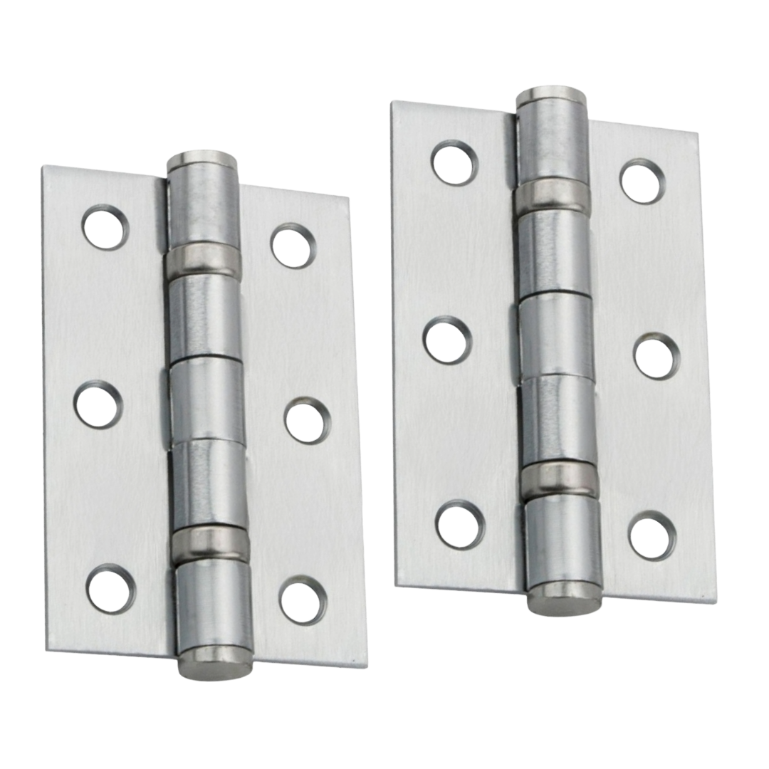 Charnières de porte nickelées de 75 mm (3 po) - Pack multiple