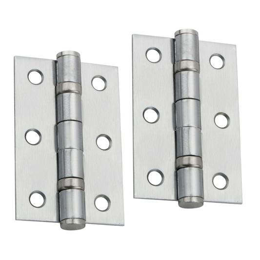 Charnières de porte nickelées de 75 mm (3 po) - Pack multiple