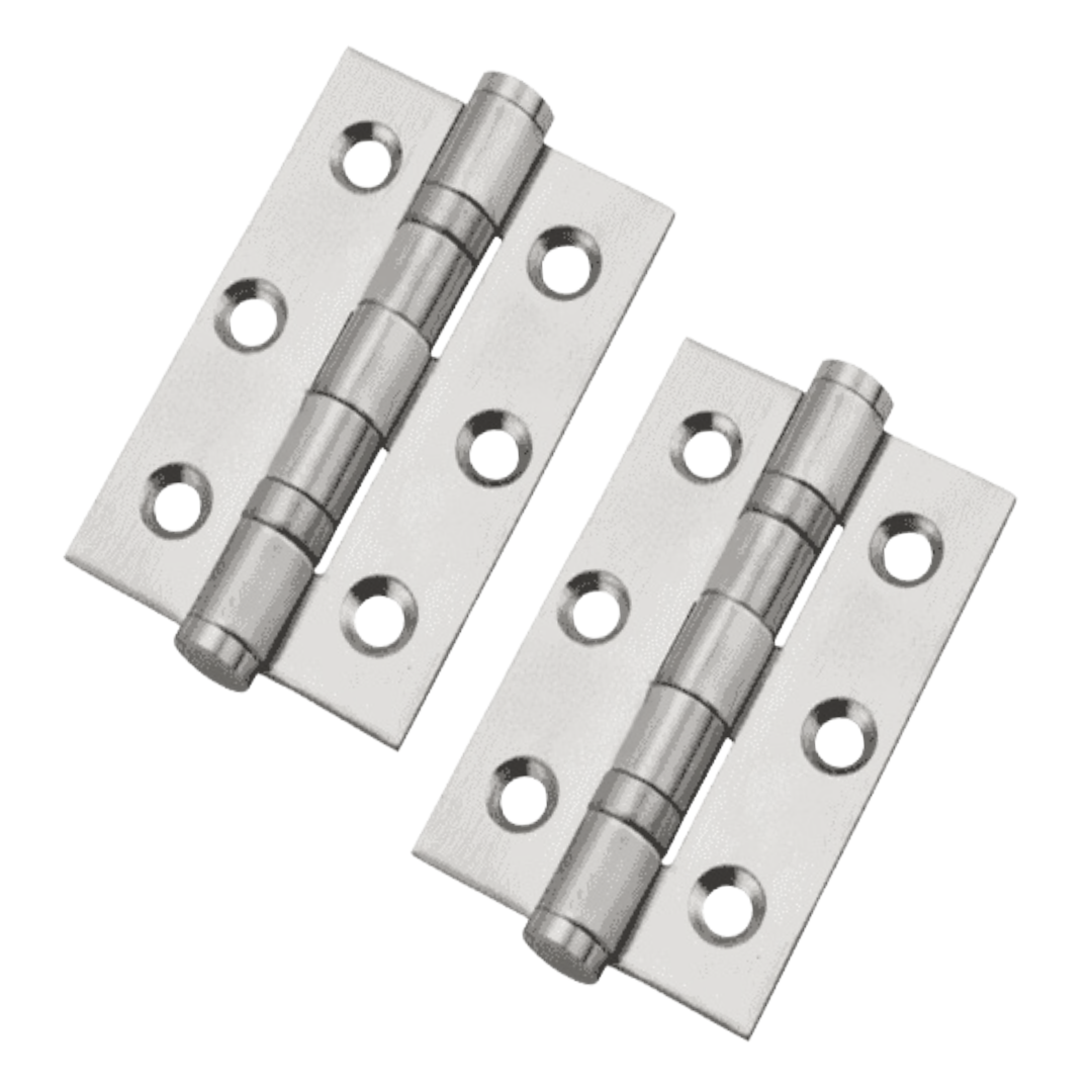Charnières de porte nickelées de 75 mm (3 po) - Pack multiple