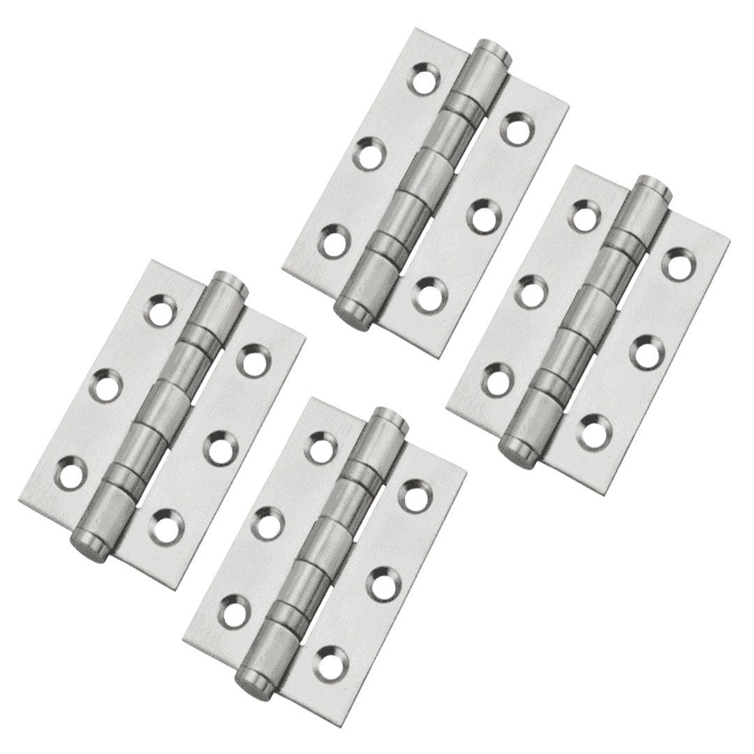 Charnières de porte nickelées de 75 mm (3 po) - Pack multiple