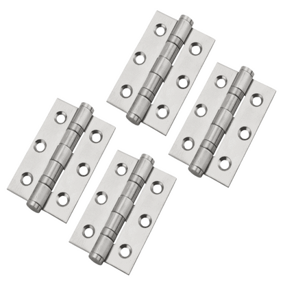 Charnières de porte nickelées de 75 mm (3 po) - Pack multiple