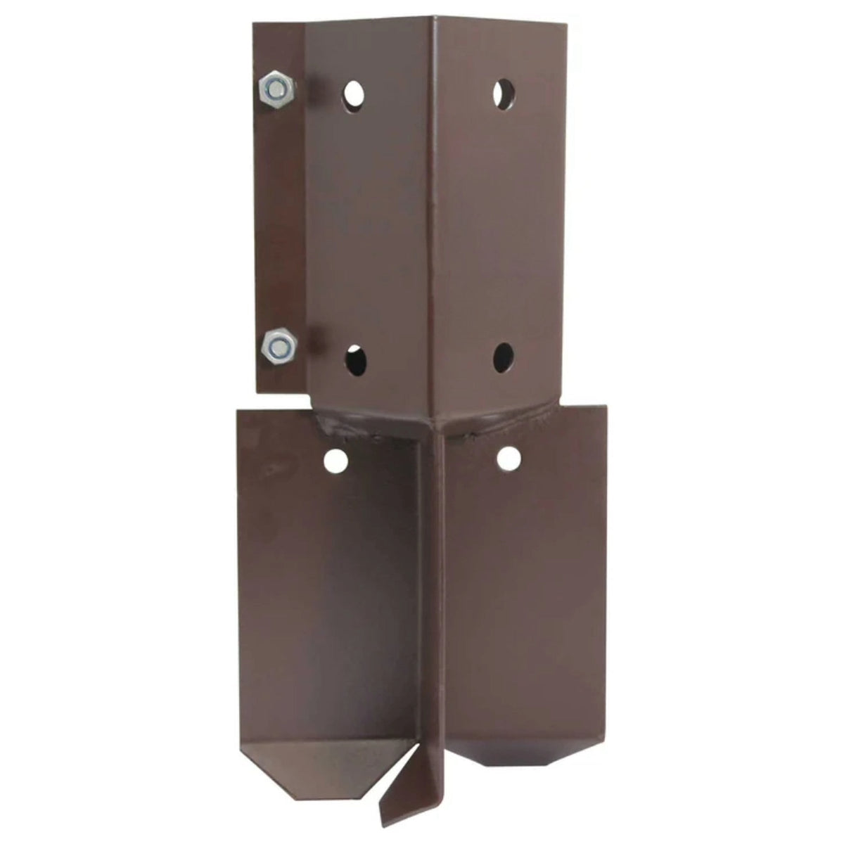 Marketplace JPG companion for Bolt Grip Fence Post Support to Concrete in - Epoxy Brown for 3" 4" Wooden Posts