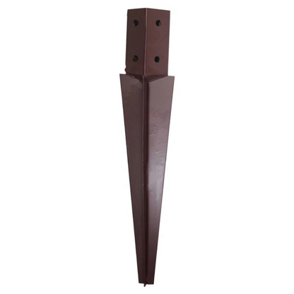 Bolt Grip Drive-In Fence Post Support 24" 36" Spike - Epoxy Brown for 3" 4" Wooden Posts