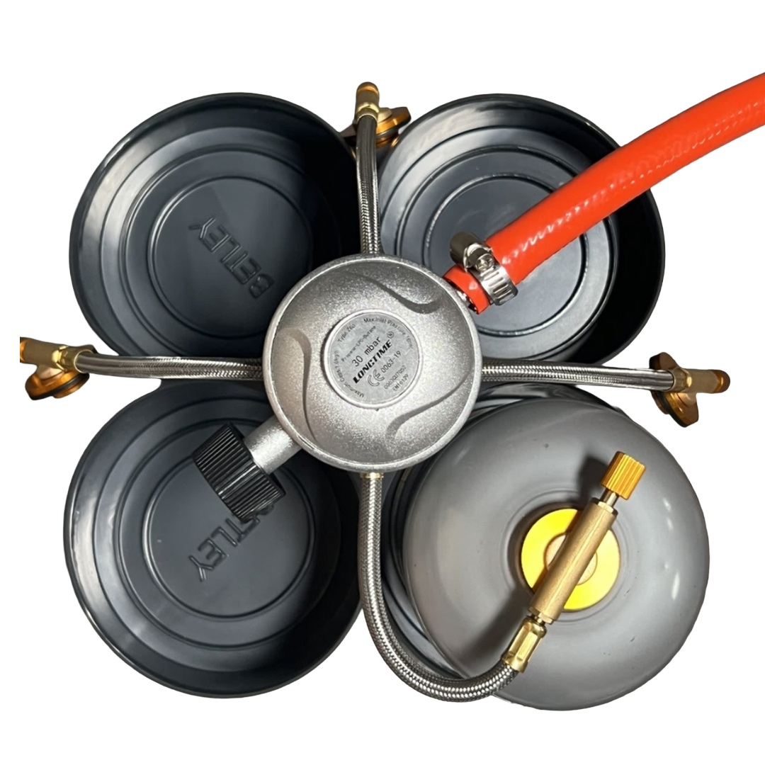 4 Canister Fuel Pack - Portable Multi-Gas Power System for Camping Outdoor BBQ