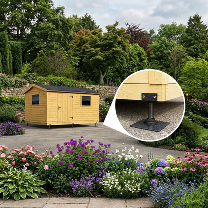 Leveller Mini Bolt Down Support for Uneven Surfaces, Sheds & Garden Buildings