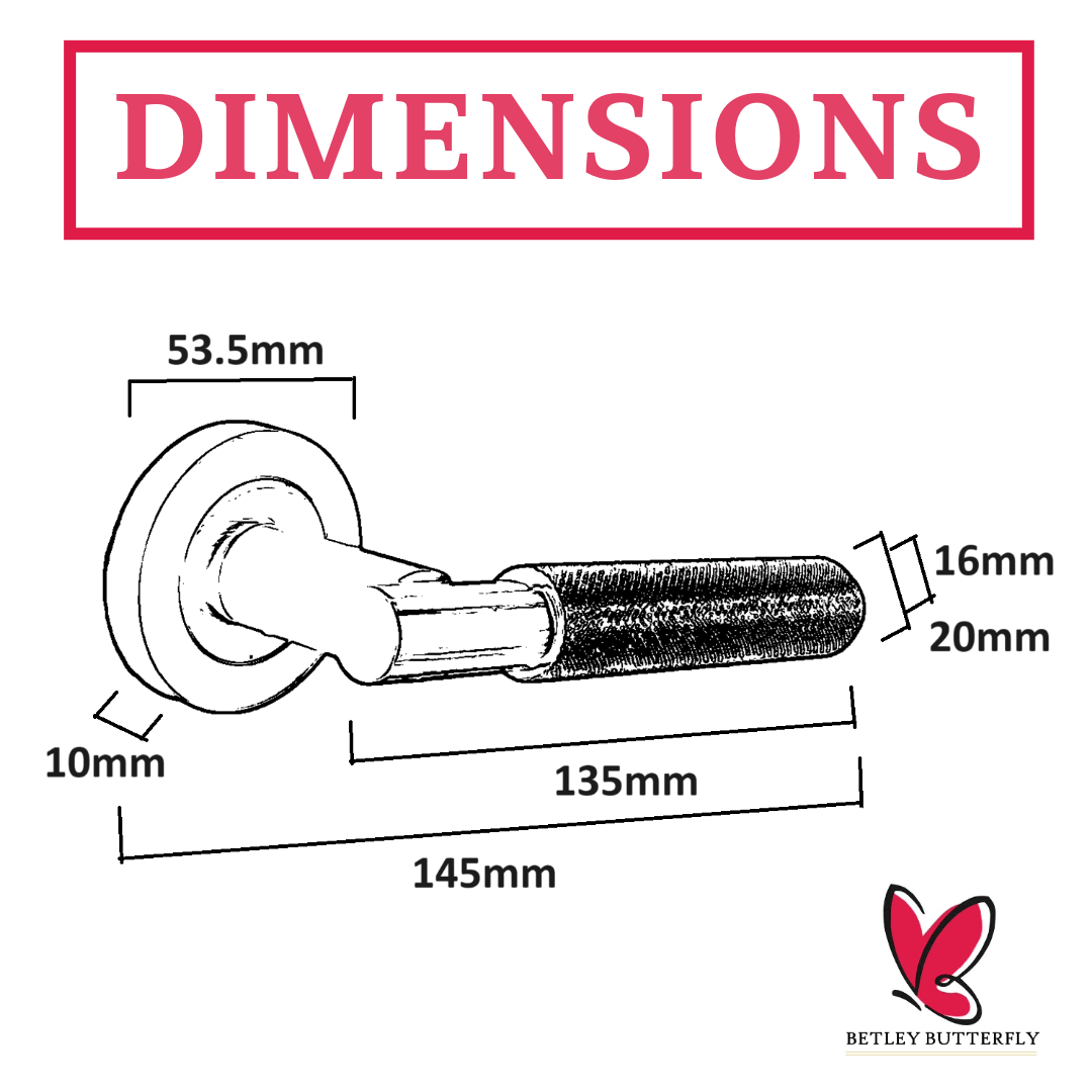 Poignées de porte moletées tournantes à levier satiné sur rosace ronde, poignée de loquet de luxe